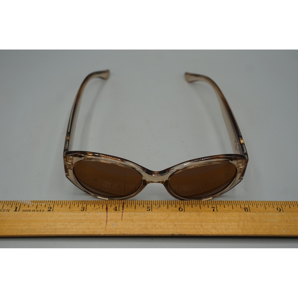 O by Oscar de la Renta Sunglasses Champagne Tan Cat Eye Mod 1332 240 Brown Lens - Picture 9 of 9